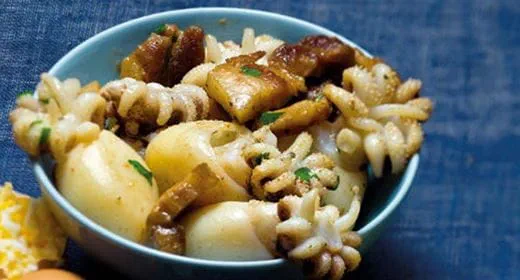 recipe image Lulas com toucinho