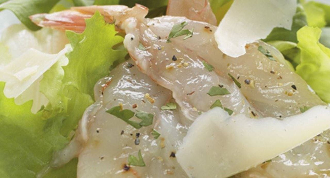 recipe image Carpaccio de camarão
