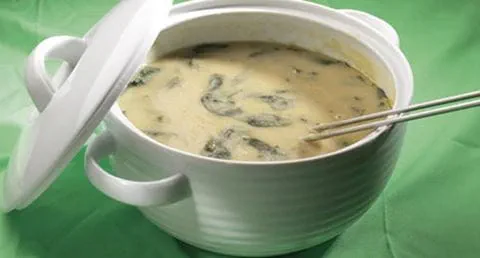 recipe image Creme de Grão com Espinafres