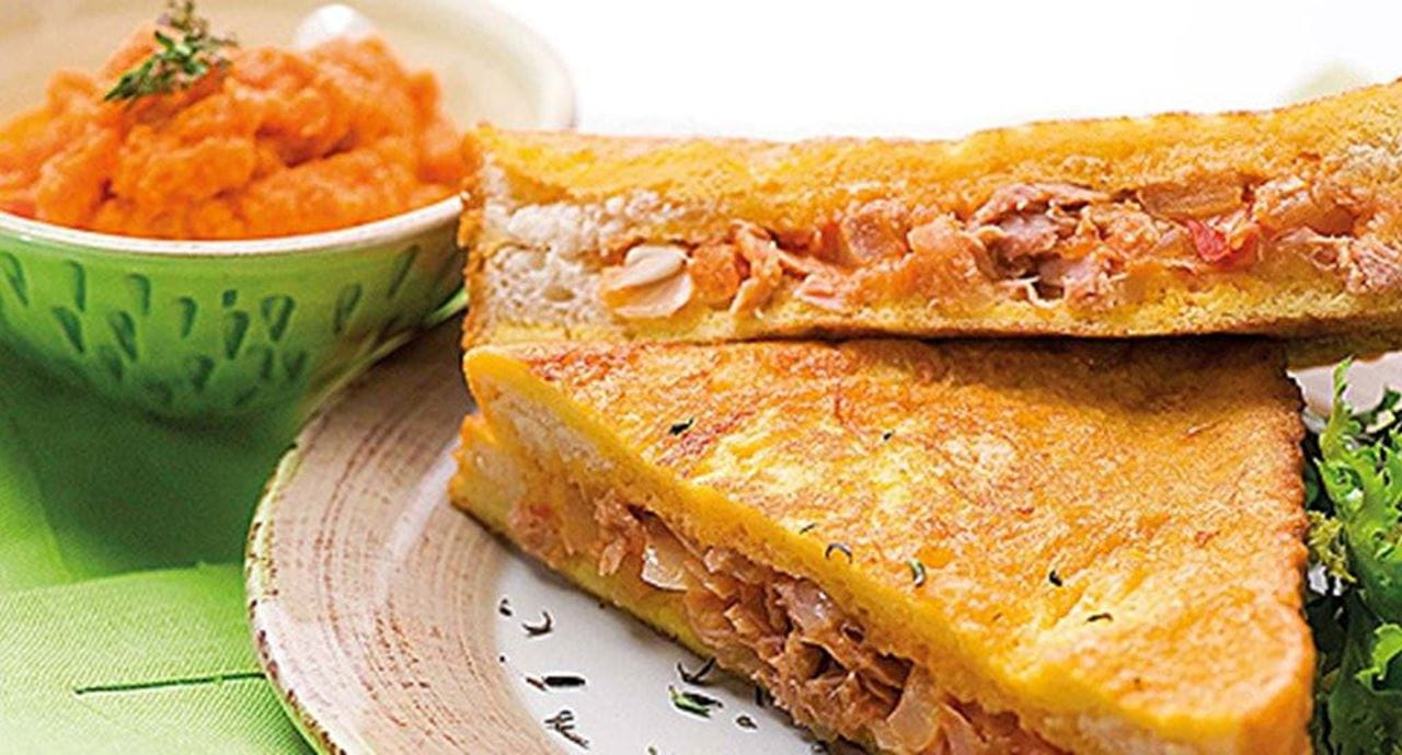 recipe image Croque monsieur de atum com molho de tomate