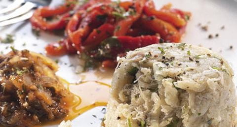 recipe image Salada de Bacalhau com Coentros, Pimentos e Tomatada