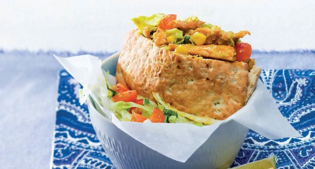 recipe image Pitas com guacamole de frango