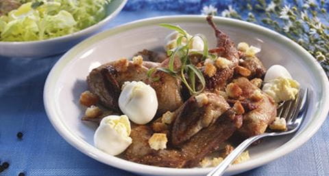 recipe image Salada de Codornizes com os seus Ovos