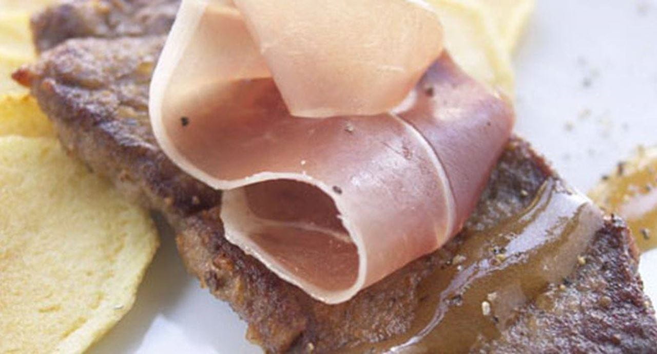 recipe image Bifes da vazia com presunto e molho de whisky