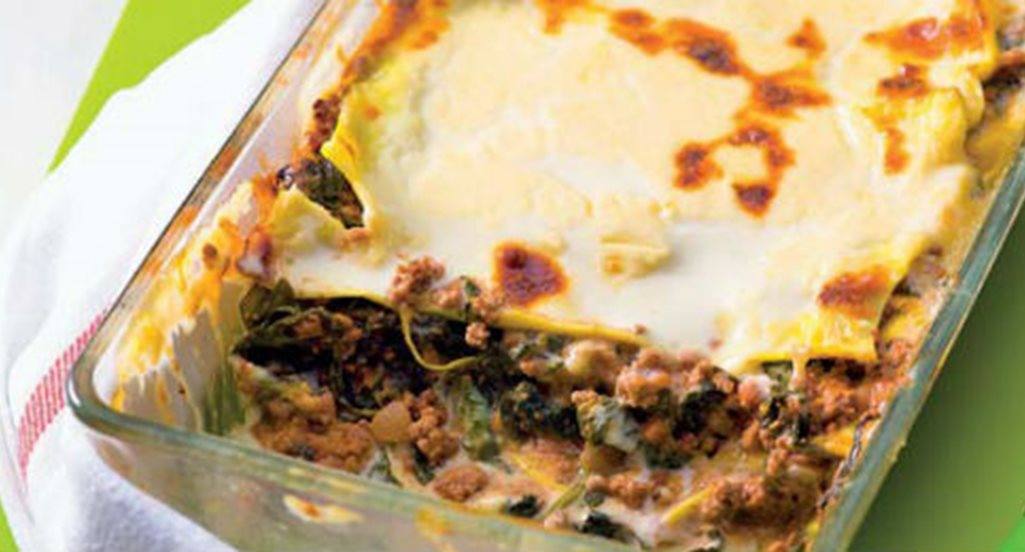 recipe image Lasanha de carne com espinafres