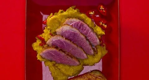 recipe image Magrets de pato com chutney de manga