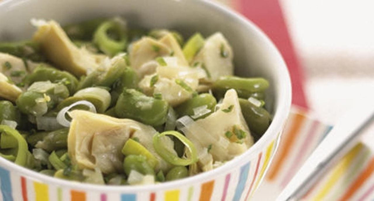 recipe image Salada de Favas com Alcachofras