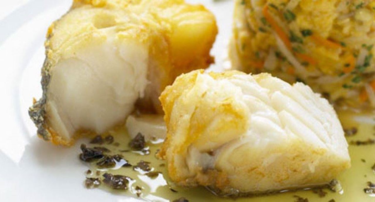 recipe image Lombos de bacalhau  albardados com bràs de legumes
