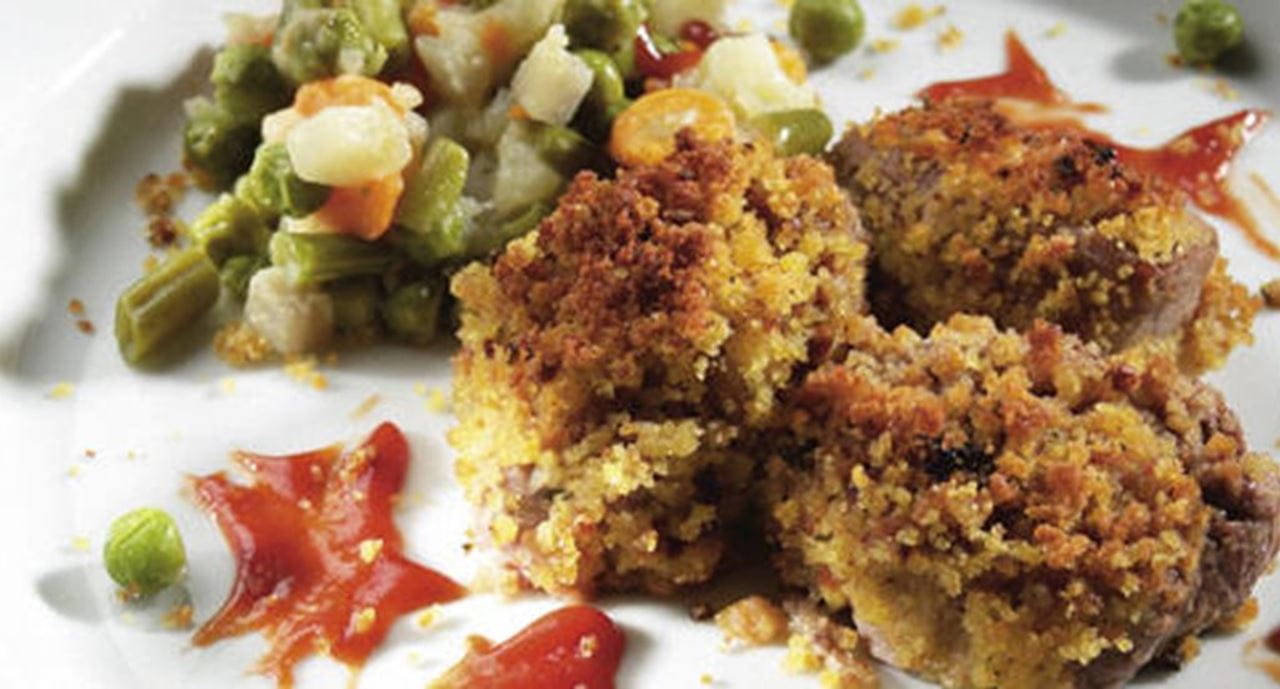 recipe image Lombinhos de Porco com Broa Amarela