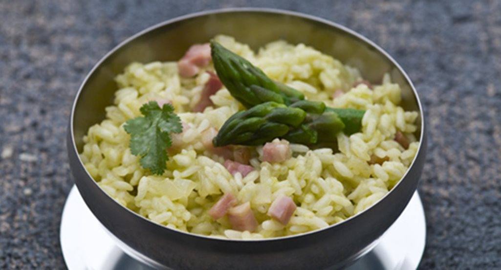 recipe image Arroz de espargos com coentros