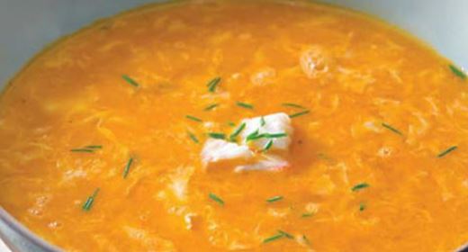 recipe image Sopa de peixe com farrapos de ovo