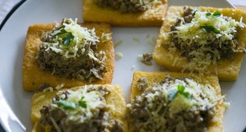 recipe image Fatias douradas com cogumelos e queijo