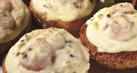 recipe image Tostas de Requeijão e Camarão