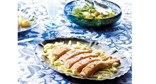 recipe image Salmão no forno com mostarda e mel