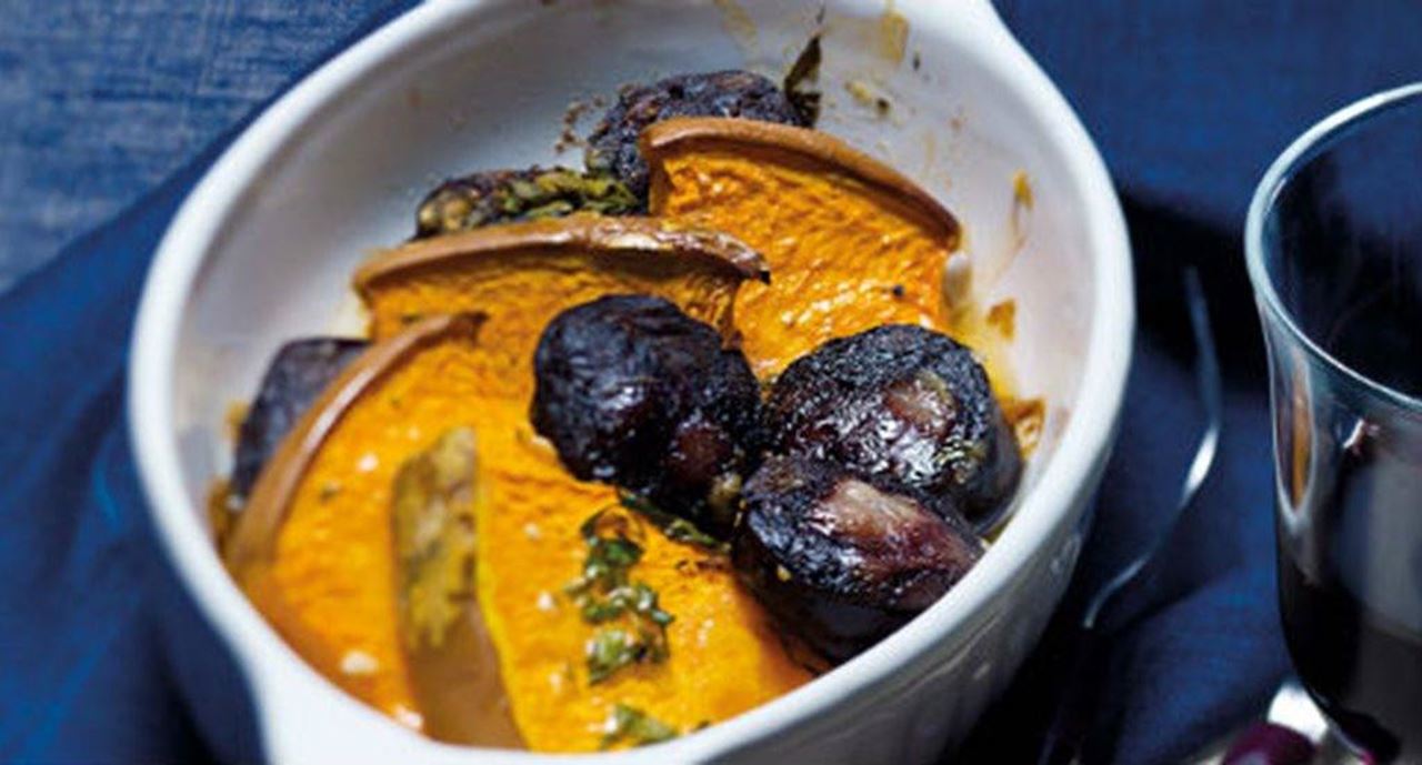 recipe image Abóbora no forno com morcela