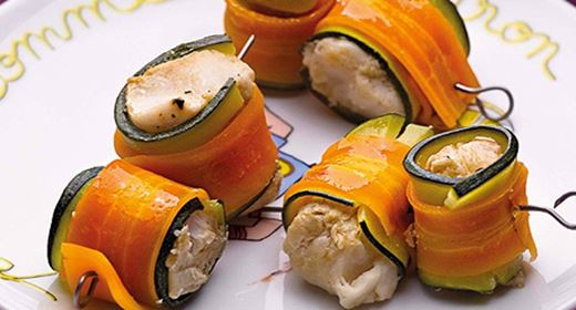 recipe image Rolinhos de noori com pasta de camarão