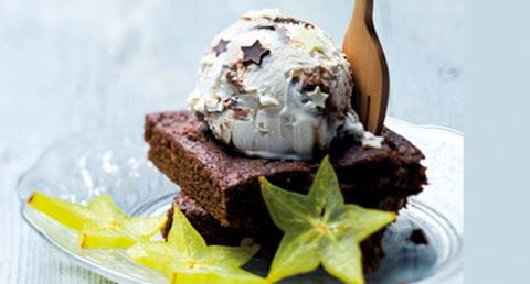 recipe image Brownie com nougat e gelado