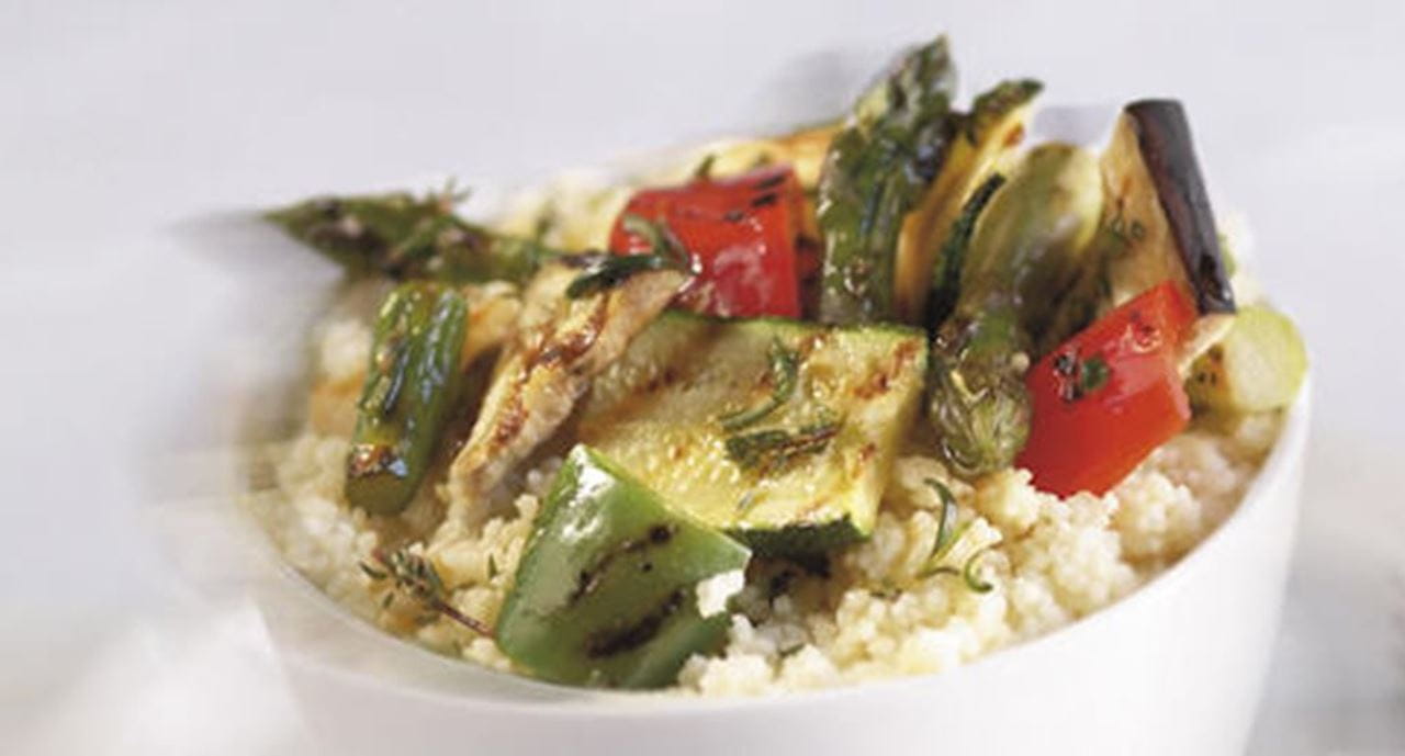 recipe image Salada Morna de Couscous e Legumes Grelhados