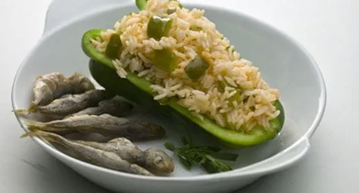 recipe image Arroz de tomate expresso com pimentos