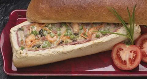 recipe image Pão de Ervilhas e Gambas