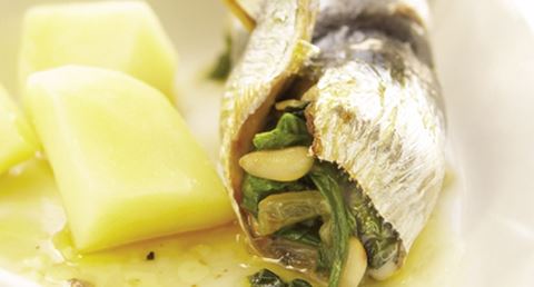 recipe image Sardinhas com espinafres