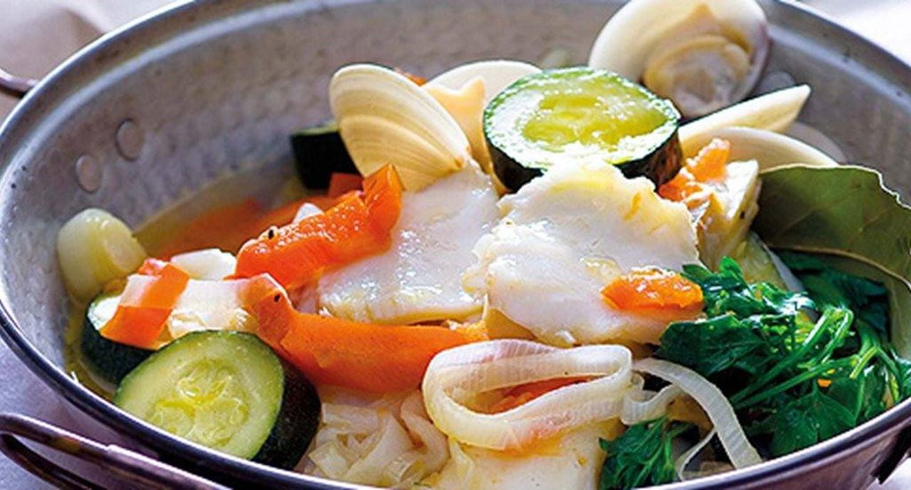 recipe image Cataplana de bacalhau com legumes