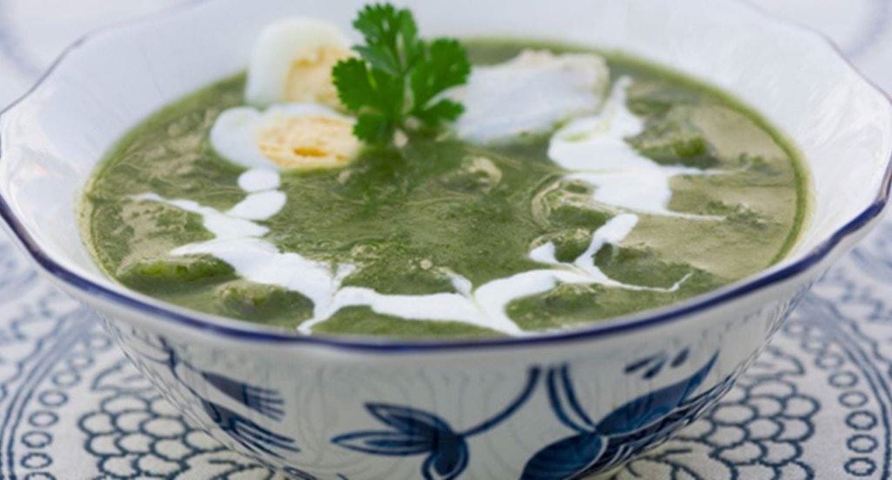 recipe image Sopa cremosa de bacalhau e canónigos