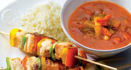 recipe image Espetadas de peixe em molho agridoce