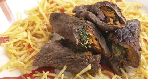 recipe image Bifes Enrolados com Juliana de Legumes