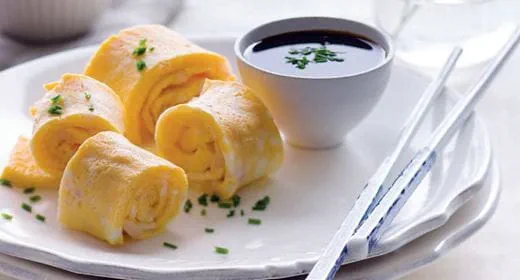 recipe image Rolinhos de ovo com camarão