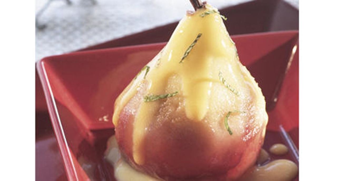 recipe image Peras Cozida em Dois Vinhos