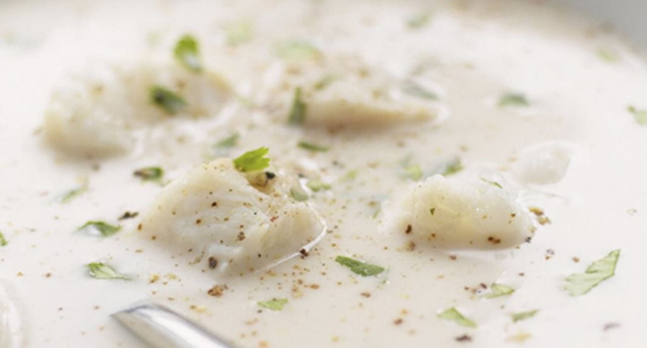 recipe image Sopa de tamboril com leite de coco