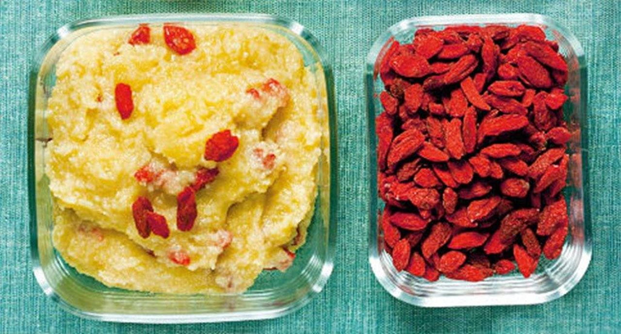 recipe image Doce de sêmola com bagas goji