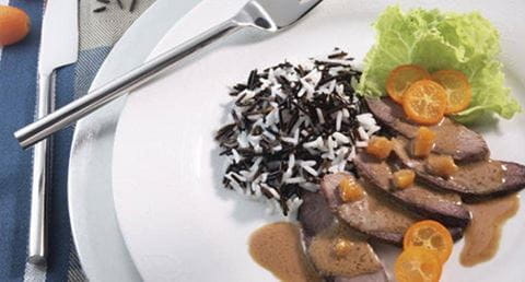 recipe image Peito de Pato com Kumquats