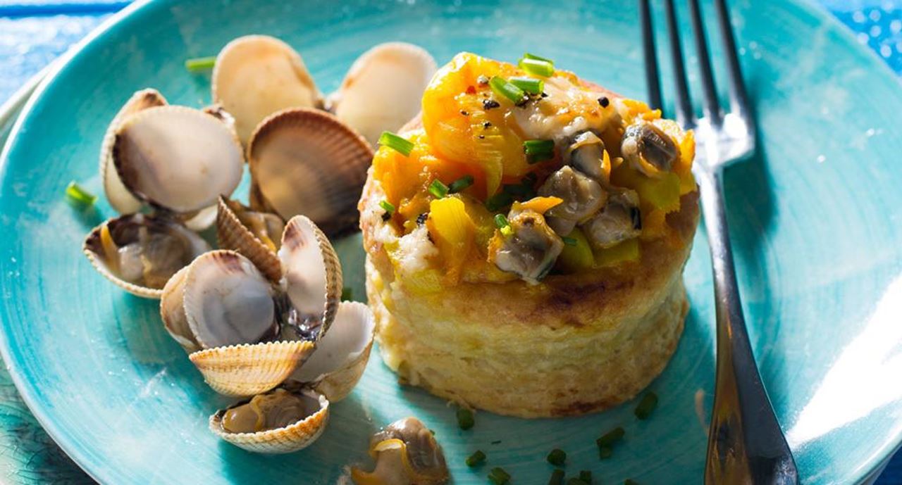 recipe image Vol-au-vent de Berbigão com Camarão
