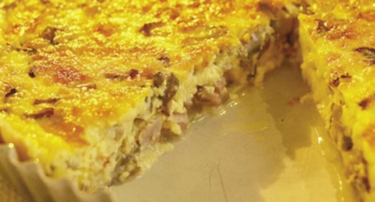 recipe image Quiche de cogumelos e fiambre
