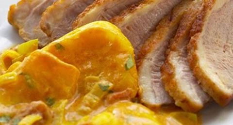 recipe image Pato com molho de caril e jaca