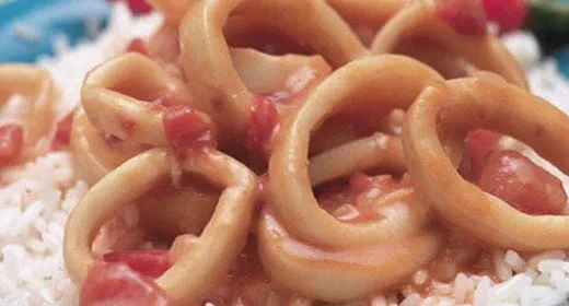 recipe image Lulas em molho de tomate