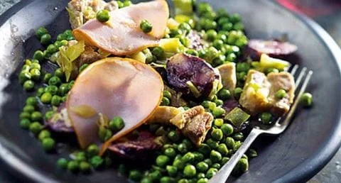 recipe image Ervilhas com entrecosto e chouriço preto