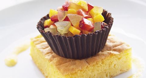 recipe image Caixinhas de chocolate com frutos