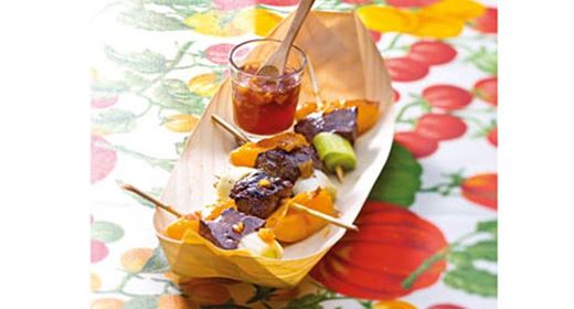 recipe image Espetadas de fígado de vitela e alperces