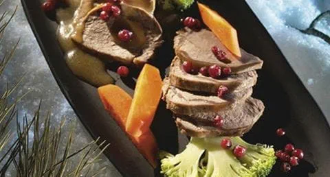 recipe image Lombo de Rena com Molho de Arandos