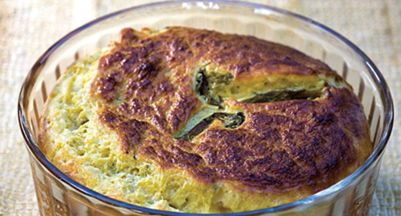 recipe image Soufflé de espargos e camarão