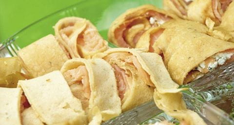 recipe image Wraps de salmão fumado em crepe