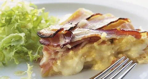 recipe image Tarte de batata com bacon e queijo