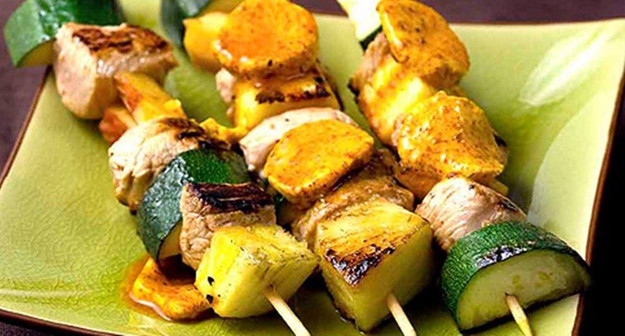 recipe image Espetadas de peru e fruta