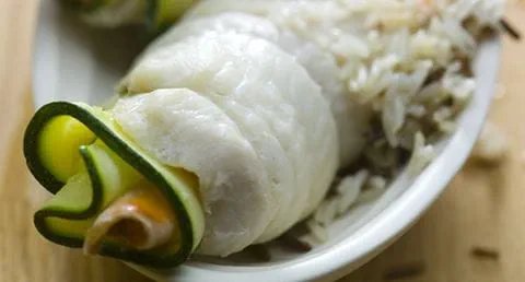 recipe image Filetes de solha enrolados ao vapor