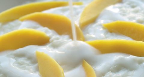 recipe image Arroz doce com leite de coco e manga