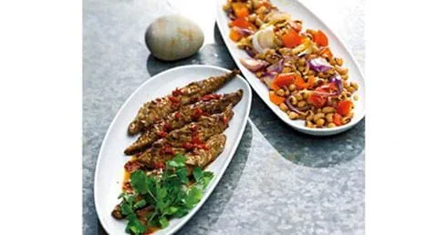 recipe image Filetes ao vapor de peixe riscado com cuscuz