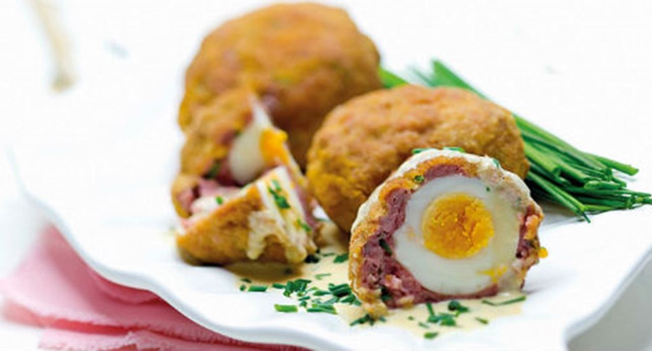 recipe image Ovos escondidos com molho de whisky